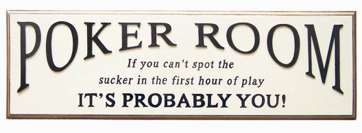 poker room sign